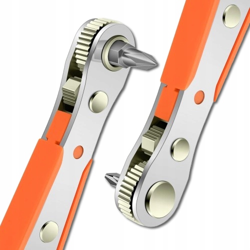 Magnetyczny Klucz Zapadkowy Mini Grzechotka Ręczna 1/4 Kompaktowa Wkrętak