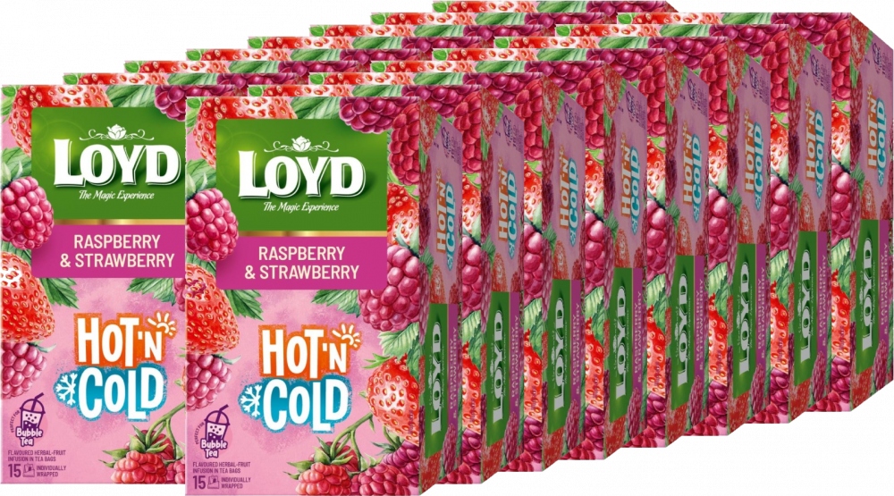 Ekspresowa Herbata Owocowa Loyd Na Zimno Malina Truskawka Hot Cold 30g x16