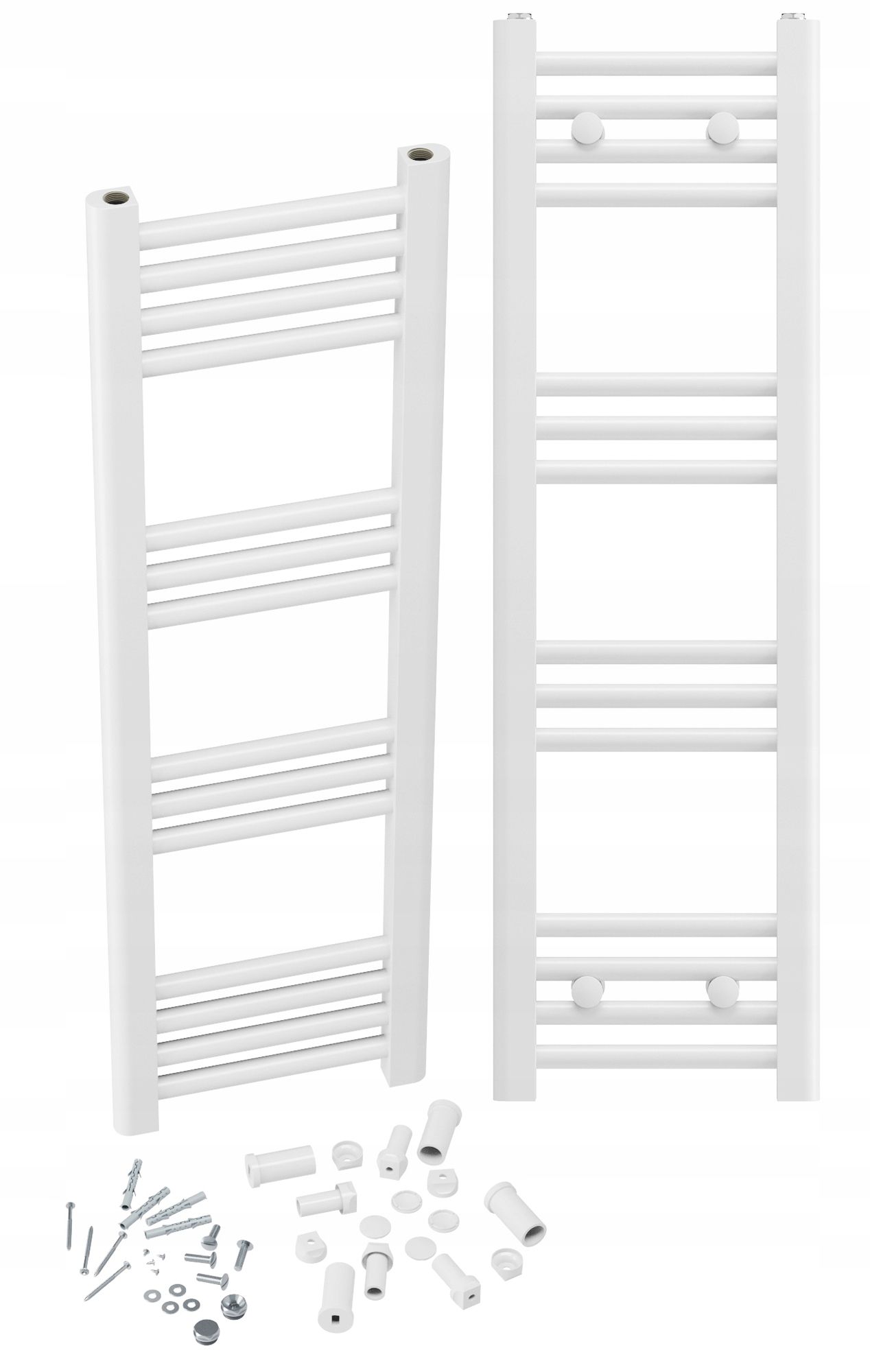 Kúpeľňový Ohrievač Biely Rebríkový Kaloryfer Breno 30x120 cm Montáž 180°