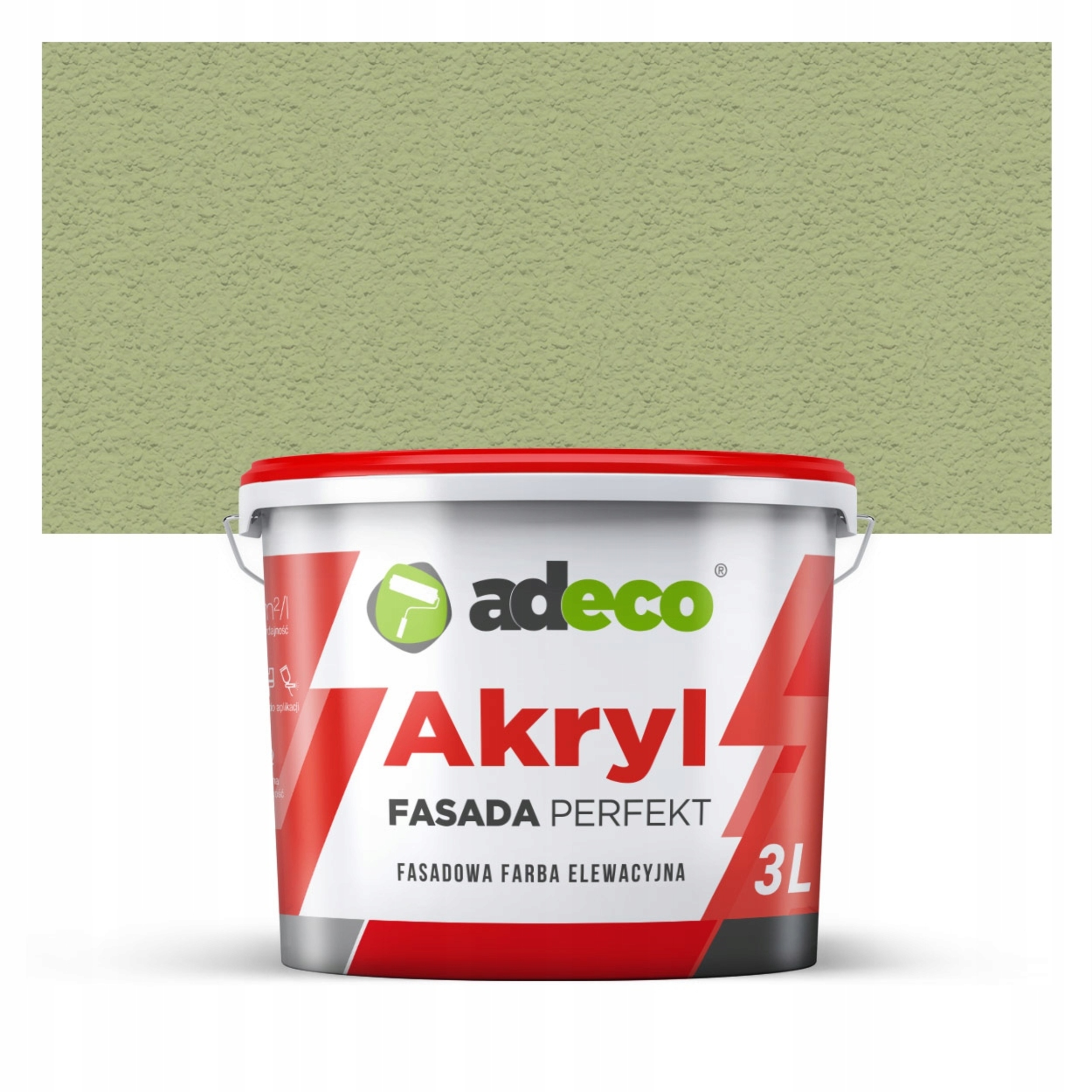 Farba elewacyjna fasadowa Akrylowa 3l kolor LFC0532 Zielony