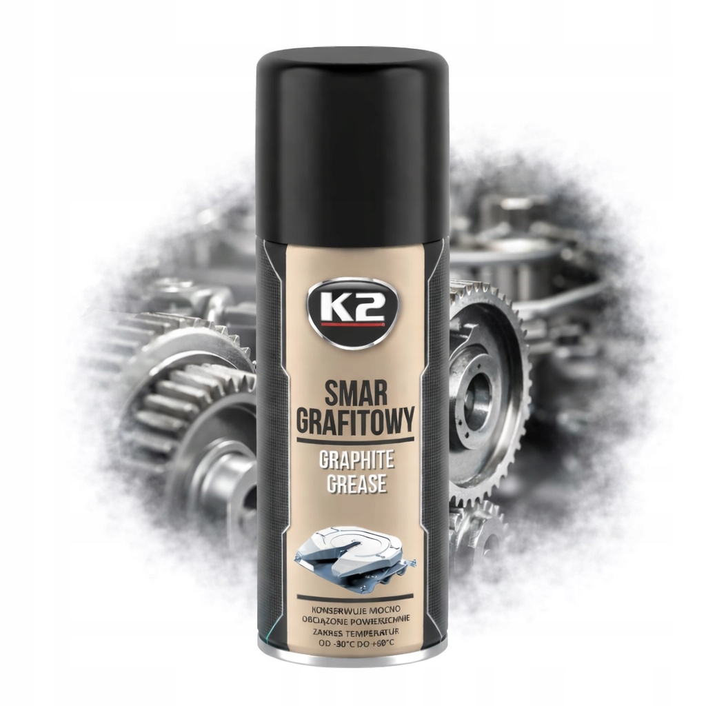 Smar Grafitowy *konserwuje obciążone powierzchnie* spray K2 400ml