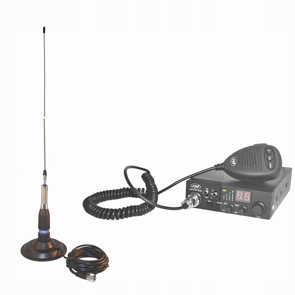Cb Pni Escort Súprava rádiostanice Asq Hp 8000L Anténa Cb Pni ML160 s mag
