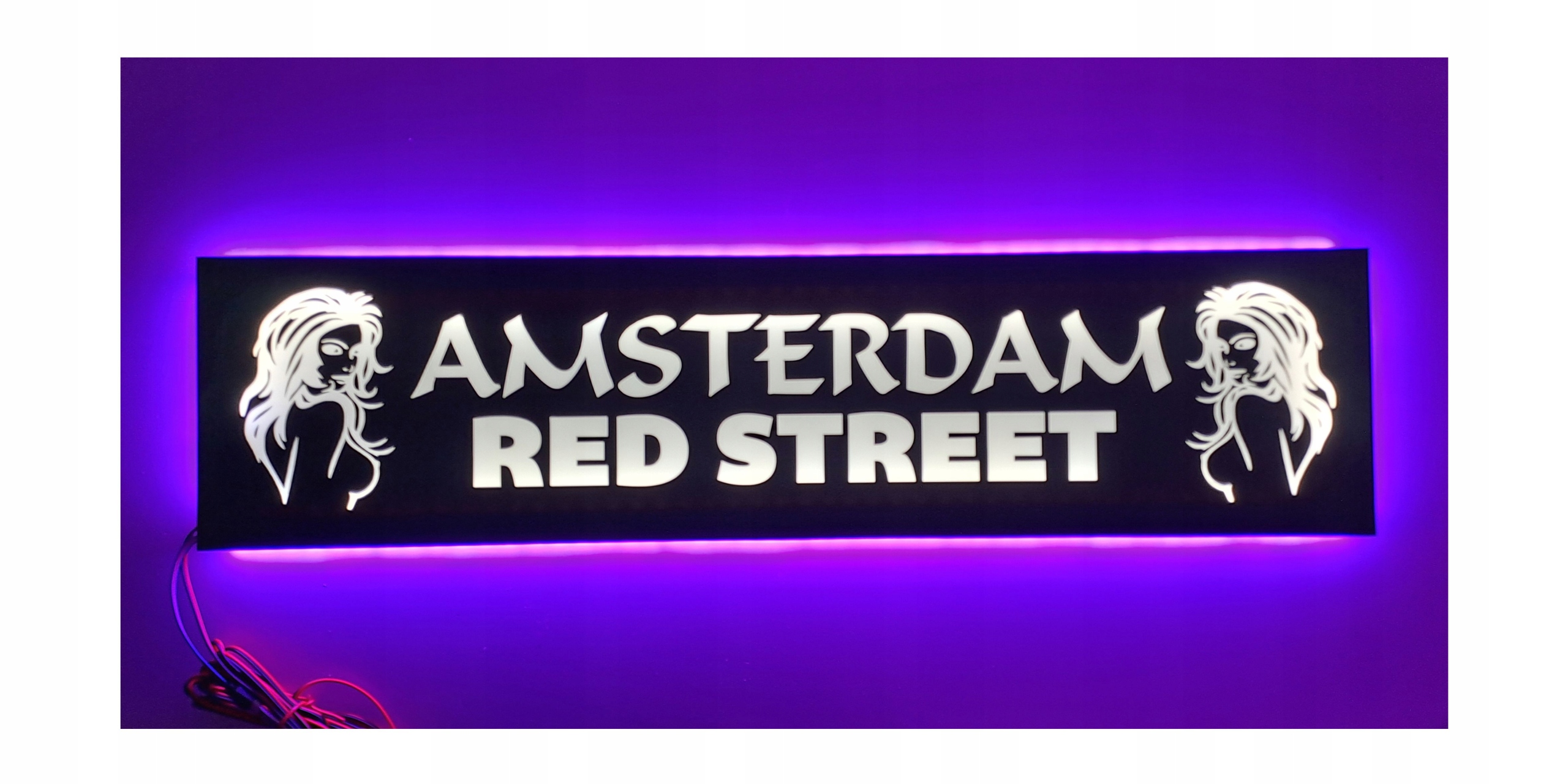 Led tabuľa Amsterdam Red Street nad posteľ s podsvietením kabíny Tir Lkw