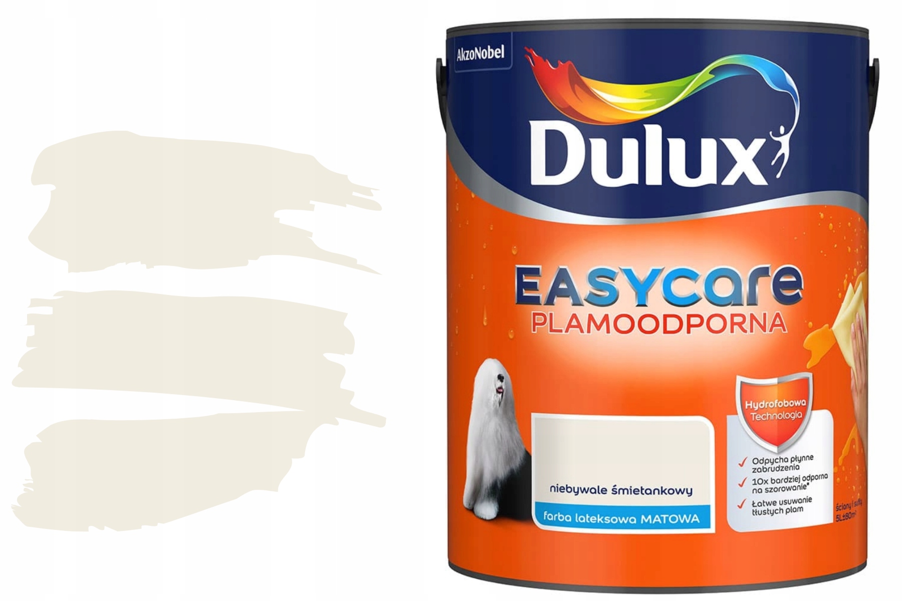 Akrylová farba na stenu Dulux 5 l Neobyčajne smotanová matná