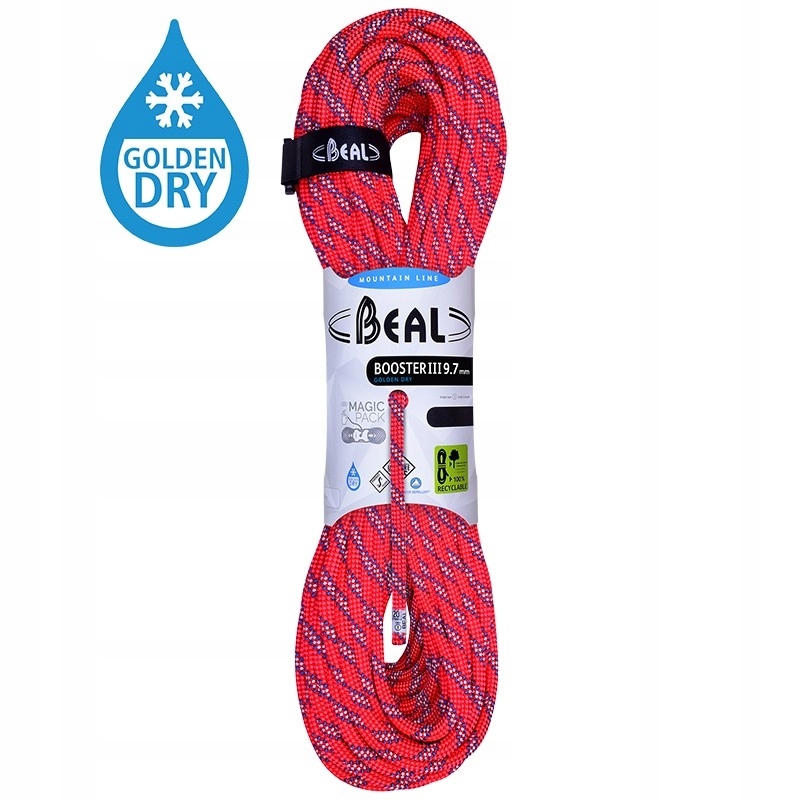 Horolezecké lano Beal Booster III 9,7mm Unicore Golden DRY|50m