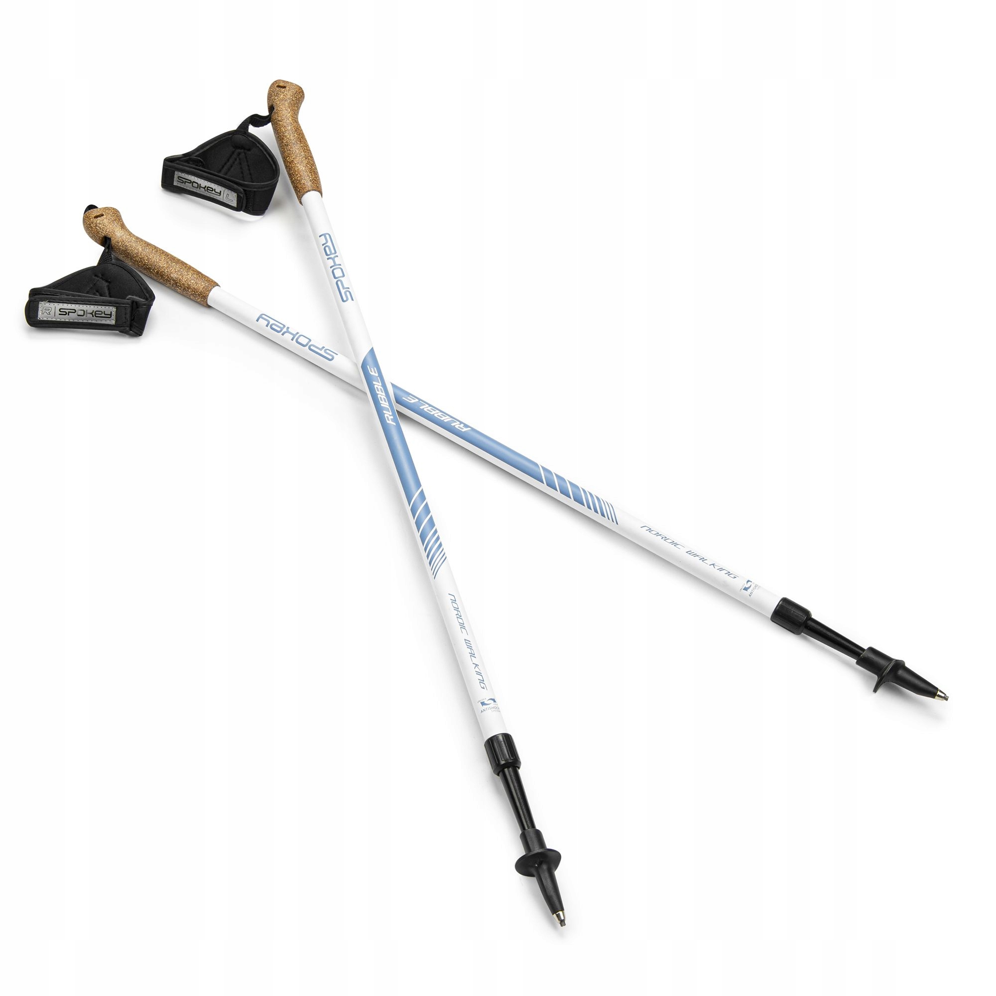 Kije Nordic Walking Składane AntiShock Korkowe Rączki 105-135 cm