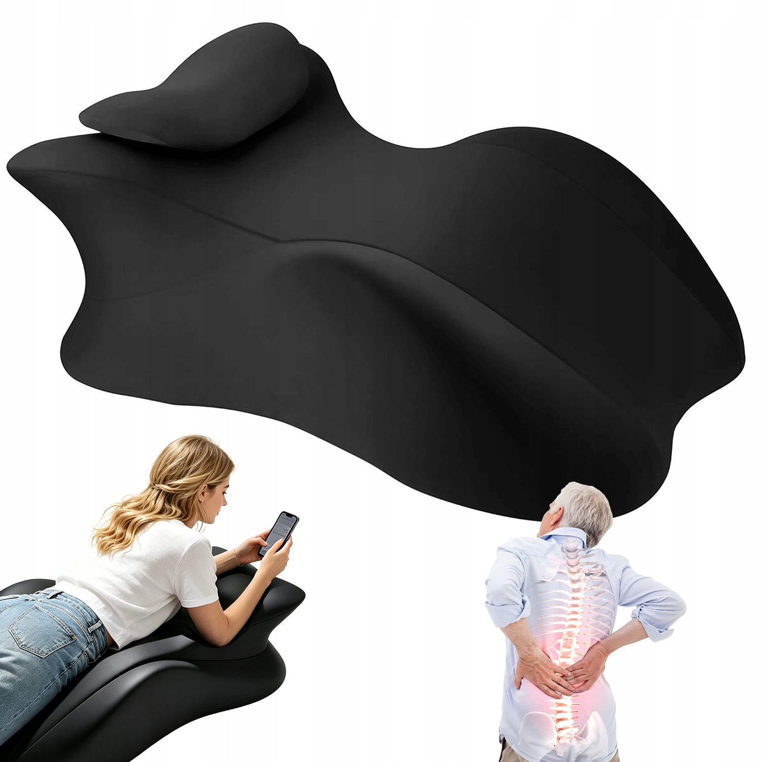 Ergonomiczna Poduszka Klinowa Memory Foam Podparcie Do Czytania W Łóżku