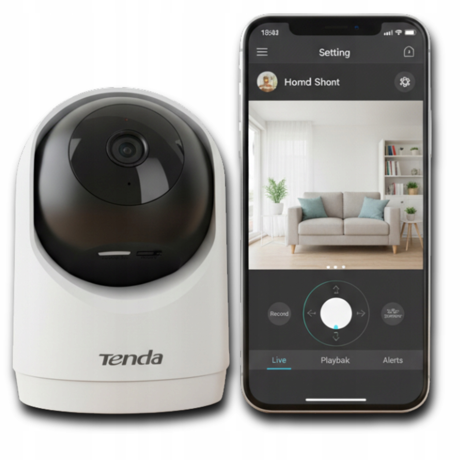 Kamera Ip WiFi obrotowa Tenda RP3 Do Domu Wyraźny Obraz Nocna Detekcja