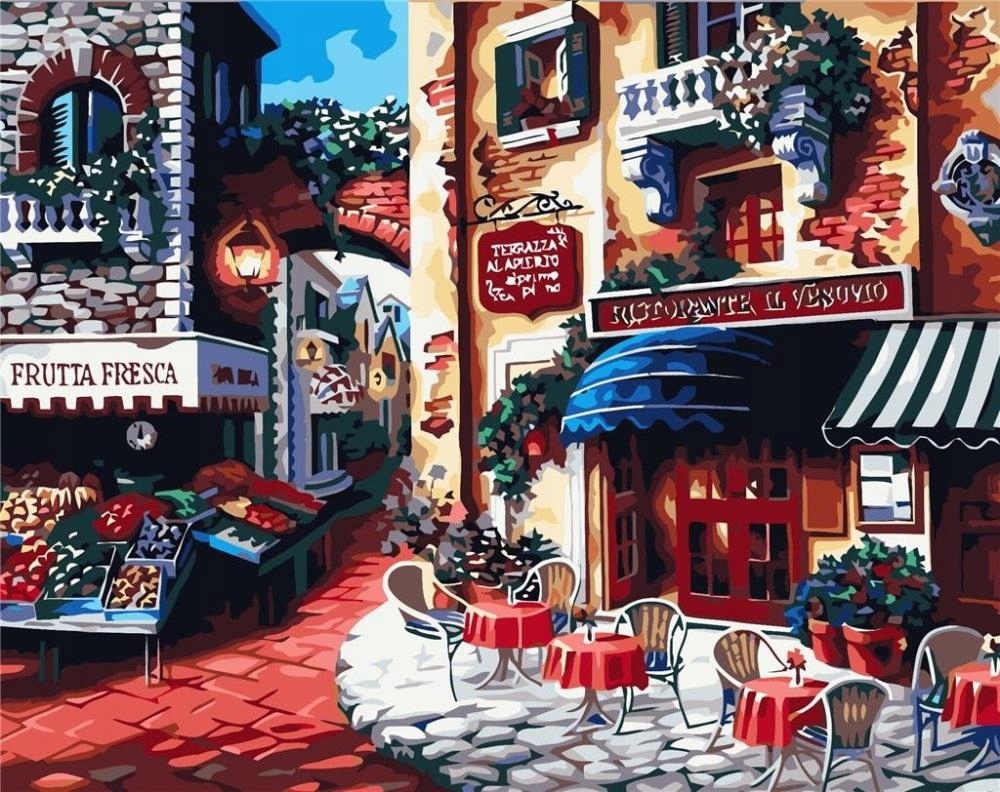 Malování Podle Čísel Italský Trh 40X50CM