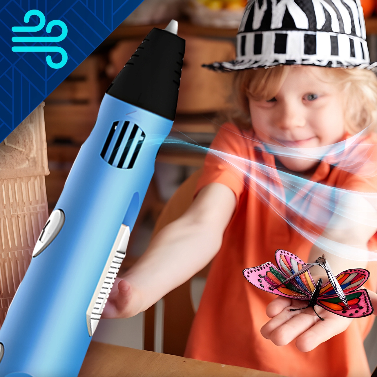 Długopis 3d Dla Dzieci Drukarka 3d Magiczny Pen 3d Zestaw Wkłady 160 metrów Wiek dziecka 8 lat +