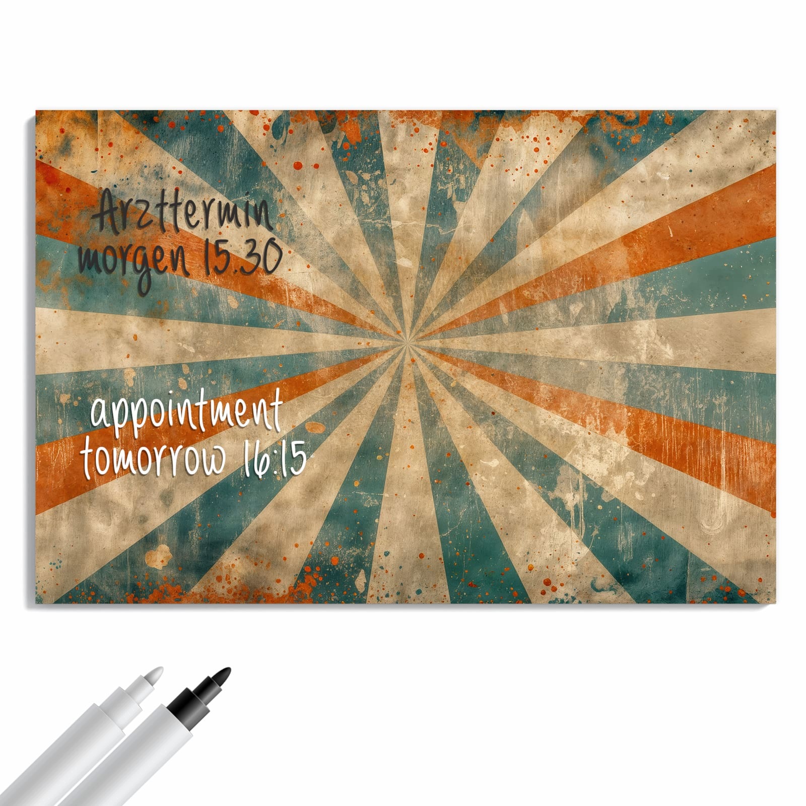 Magnetická tabule Retro Paprsky Design 60 × 40 cm