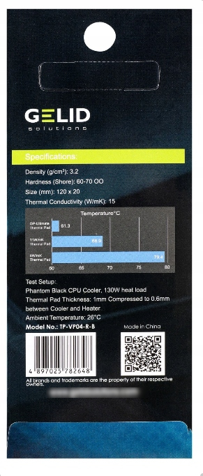 Gelid GP-ULTIMATE Thermopad 1mm 120x20mm 2pak Rodzaj taśma / termopad