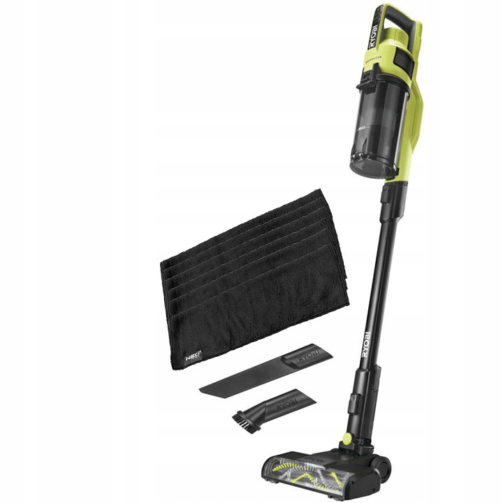 Odkurzacz Ręczny Bezprzewodowy Akumulatorowy 18V Zestaw ściereczek Ryobi