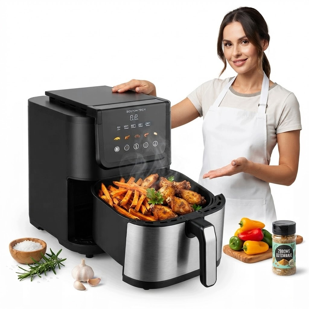 Horkovzdušná Fritéza 5L Air Fryer Dotyková 1500W Boston Tech