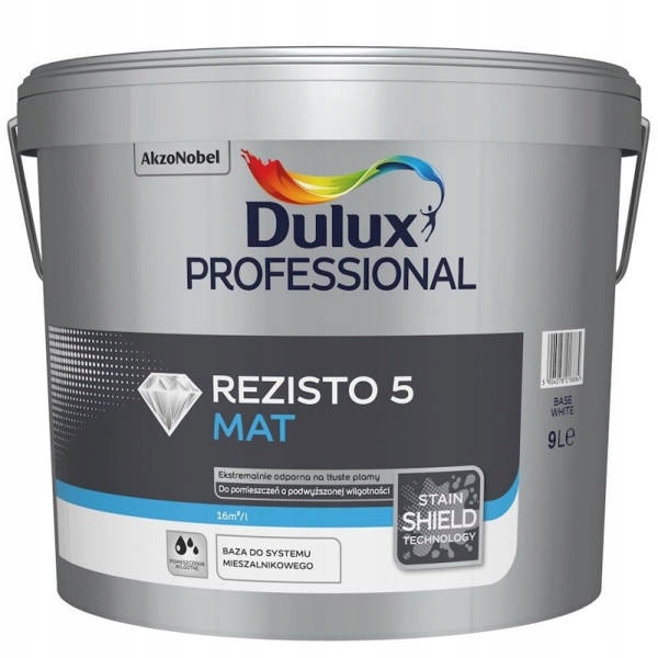 Farba Dulux Professional latexová Rezisto 5 Biela 4,44L