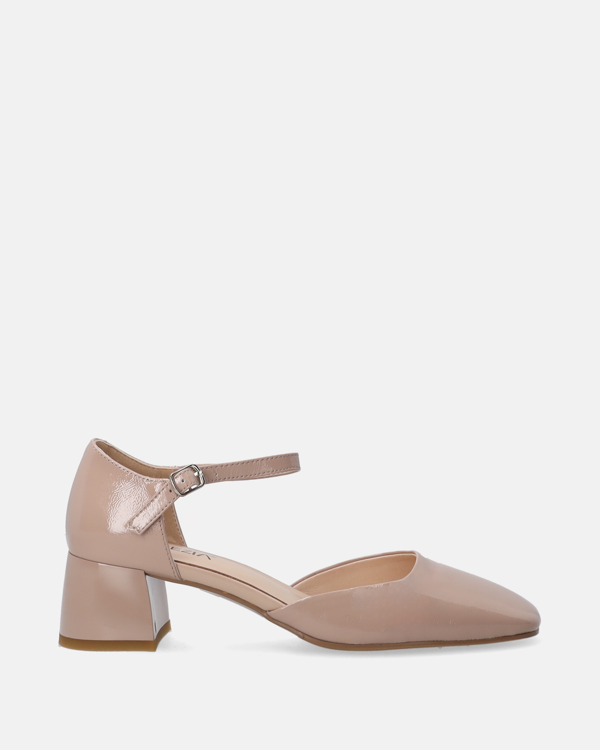 Venezia Czółenka lakierowane w beżowym kolorze rozmiar 39