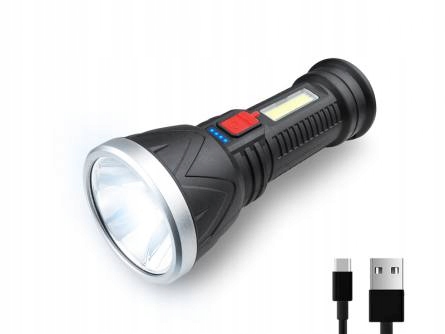 Latarka ręczna Ltc 1-LED Xpe+cob 3W 500lm akumulator 2400mAh IP65 Usb-c