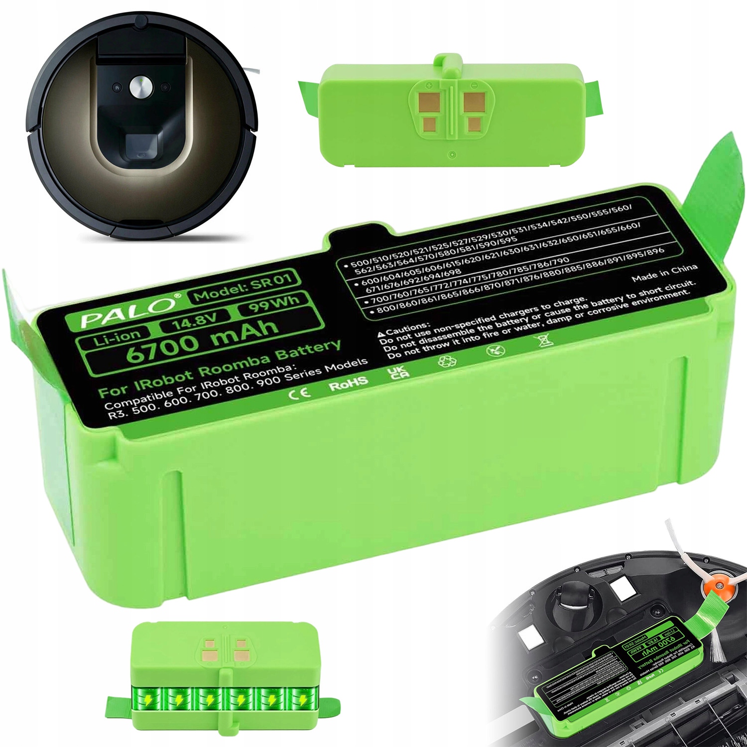 Akumulátor Baterie Pro Lithium-iontovou Roombu 6700 Mah, Výkonná Náhrada