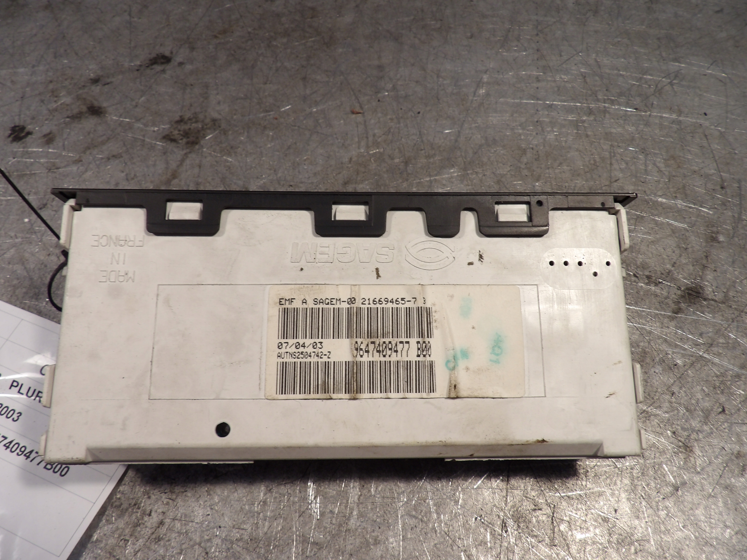 Citroen C3 Pluriel display 9647409477 21669465-7