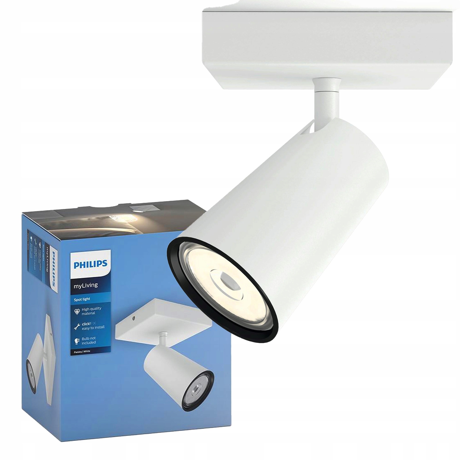 Nástěnná lampa reflektor GU10 bílá Paisley Philips