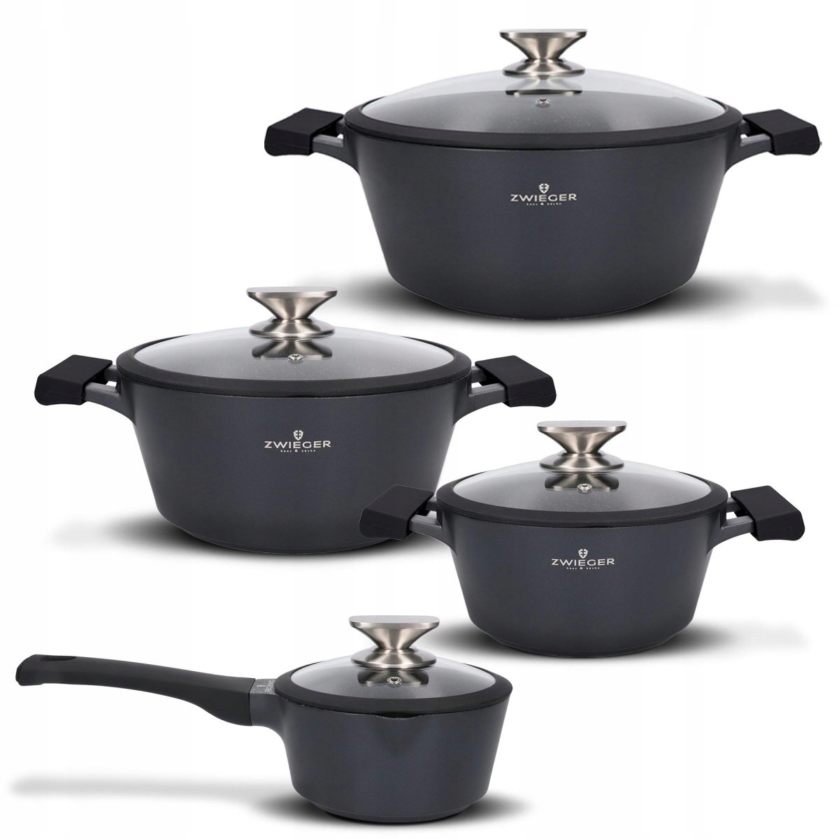

Zwieger Black Stone Zestaw Garnków 8 El