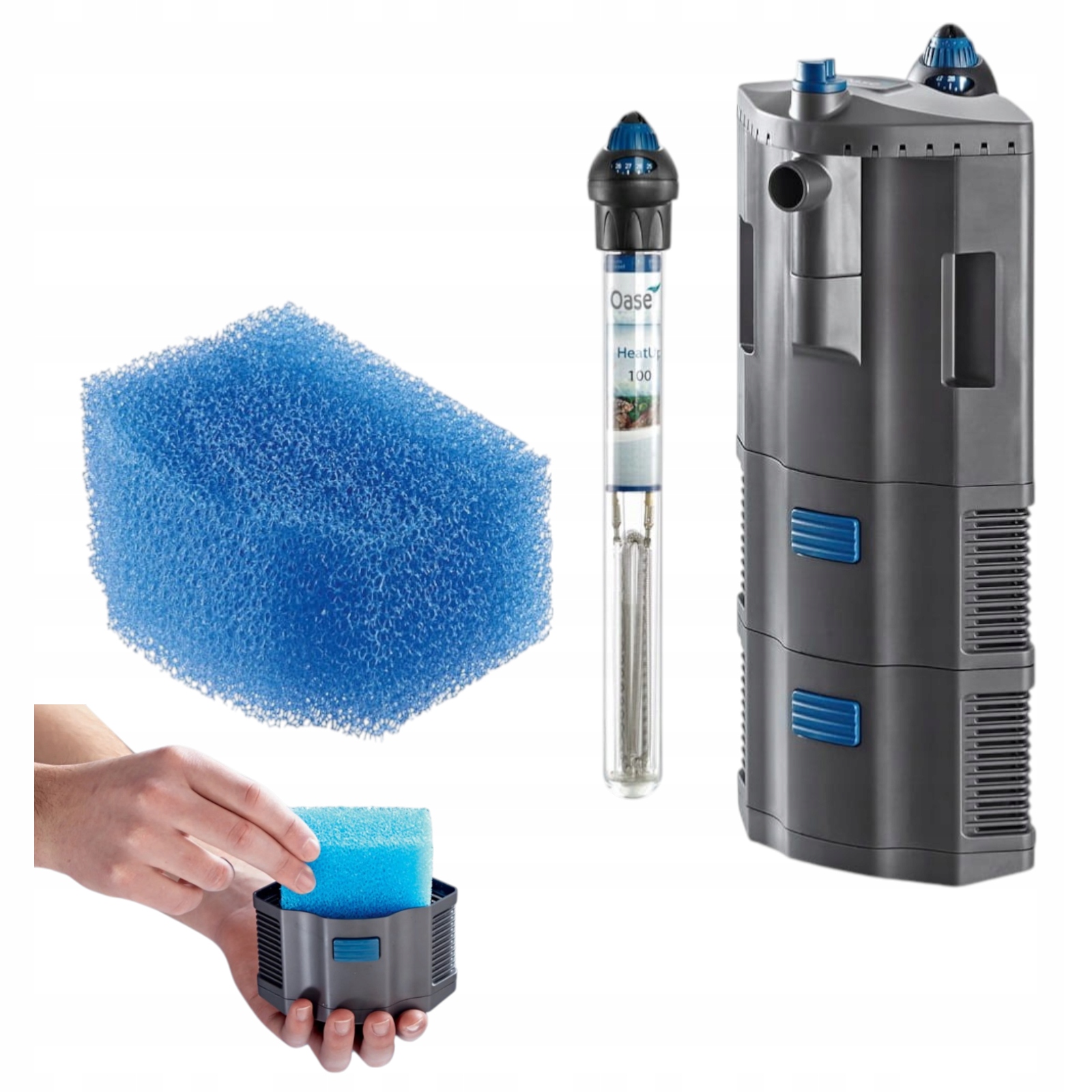 Oase BioPlus Thermo Filtr Narożny Modułowy 500l/h z Wbudowaną Grzałką 100W