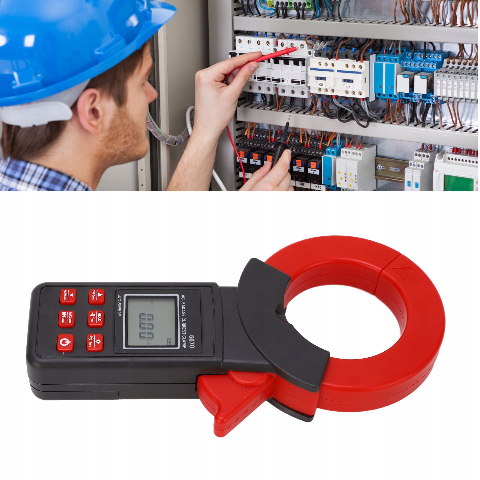 MIERNIK MULTIMETR CĘGOWY CYFROWY LCD ETCR6670 Marka bez marki