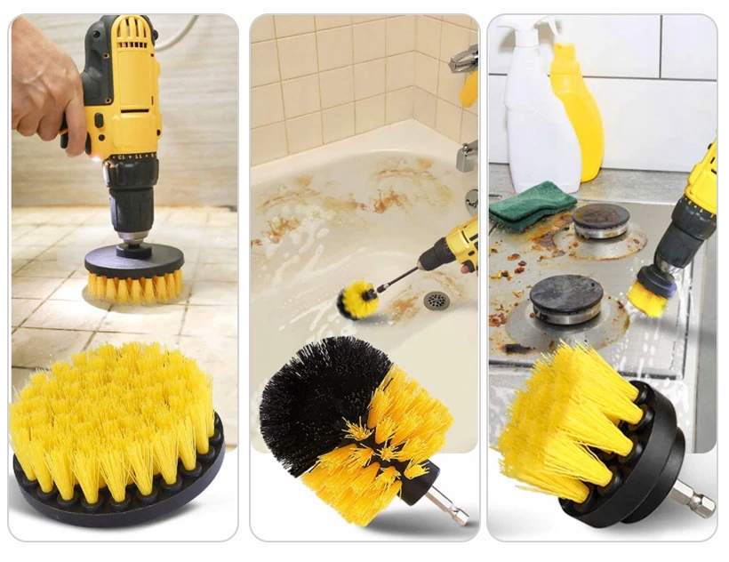 SZCZOTKI SPRZĄTAJĄCE NA WIERTARKĘ WKRĘTARKĘ PADY Marka Pixel