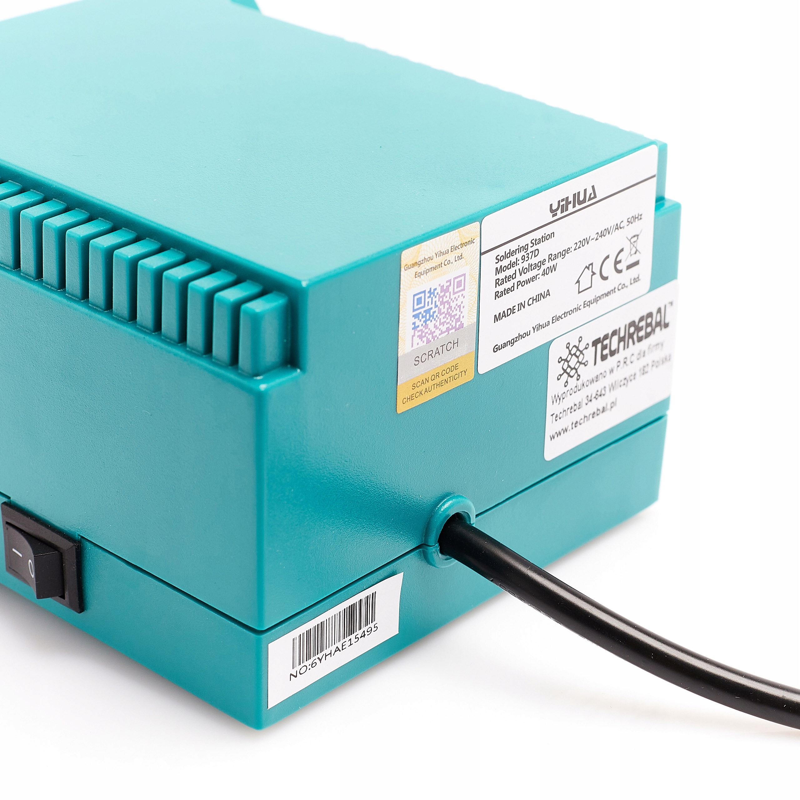 STACJA LUTOWNICZA 937D LCD GROTY CYNA MATA TOPNIK Zasilanie sieciowe