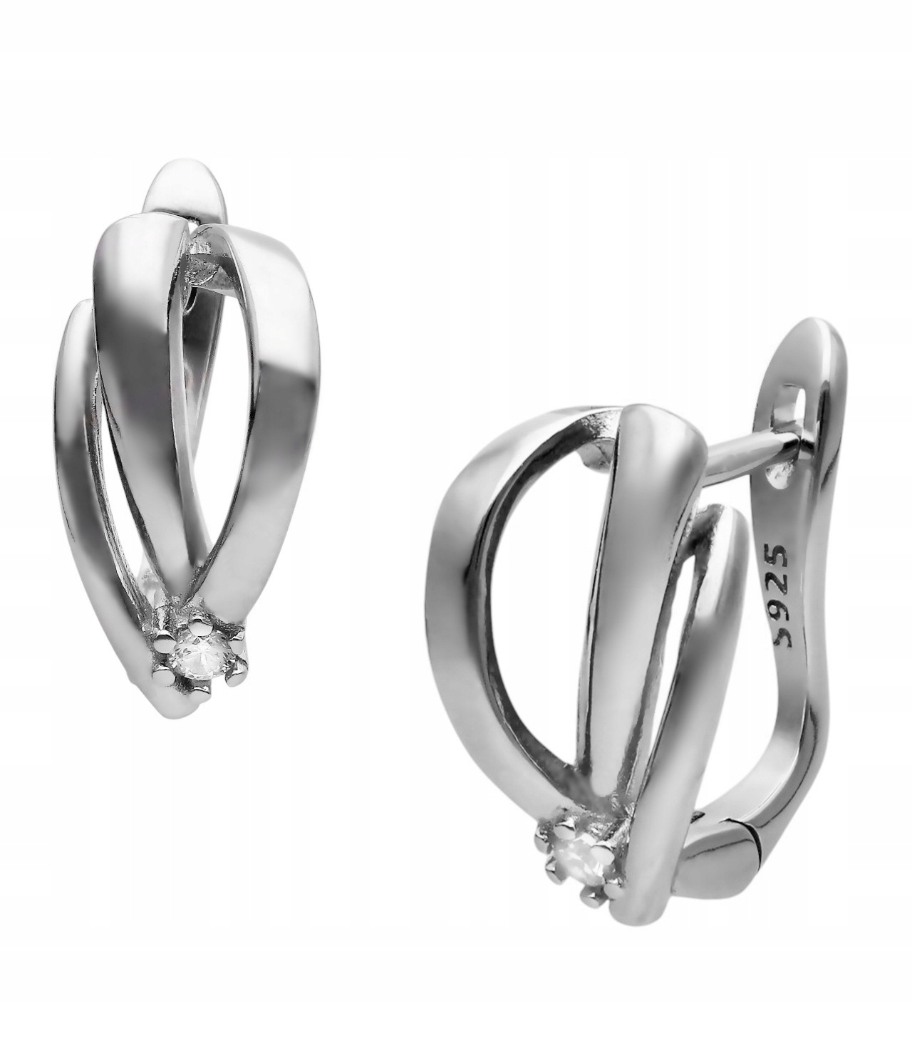 Stříbrné náušnice Ag 925 rhodiované se zirkony IM0520125ER