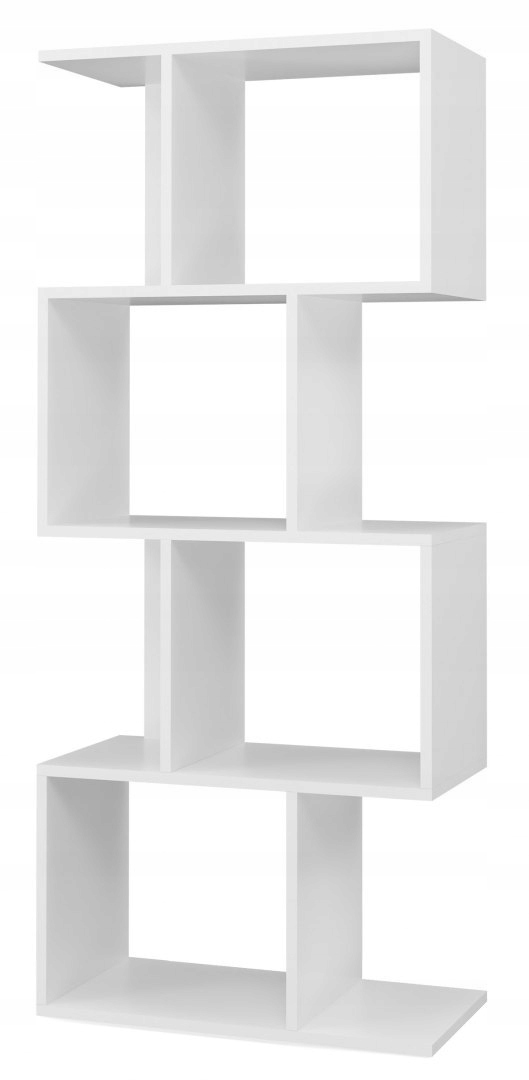 REGAŁ OTWARTY STOJĄCY BIAŁY PÓŁKA SZAFKA FRIST 4P