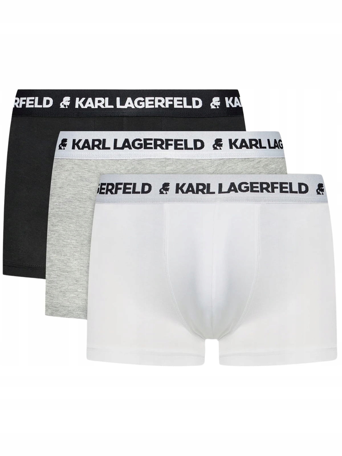 Pánské boxerky Karl Lagerfeld 3-PACK 211M2102 bílá šedá černá S