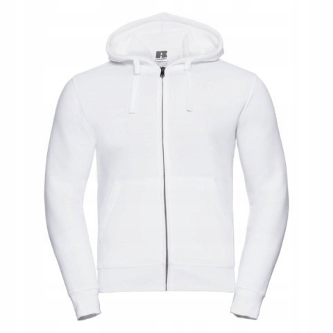 Pánská mikina na zip s kapucí Authentic Russell bílá S