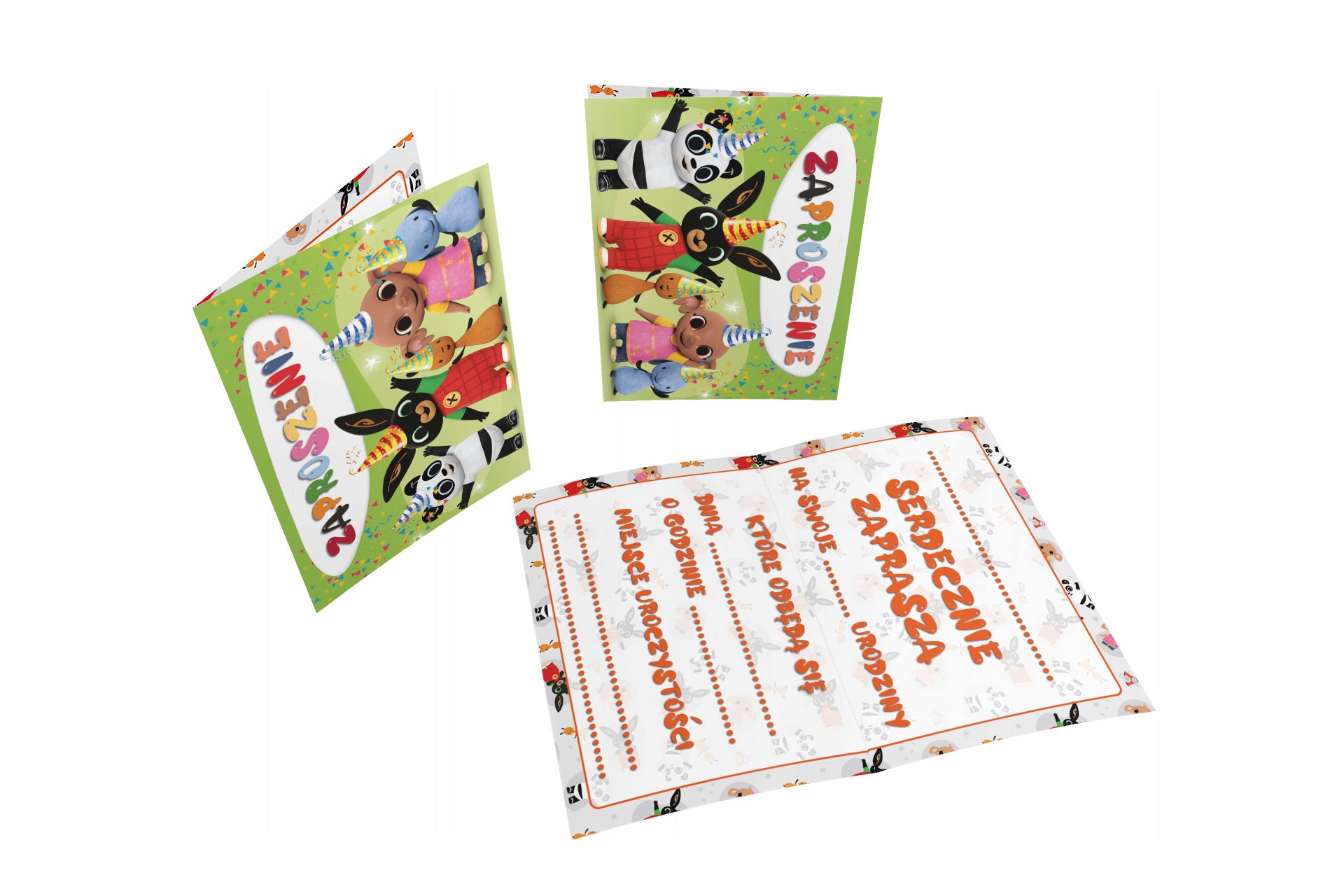 ZAPROSZENIE URODZINOWE BING ZAPROSZENIA + KOPERTA Marka Dodo