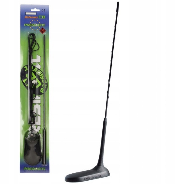 Antena Cb President Virginia Up 49cm helikalna podkładka gumowa na magnes