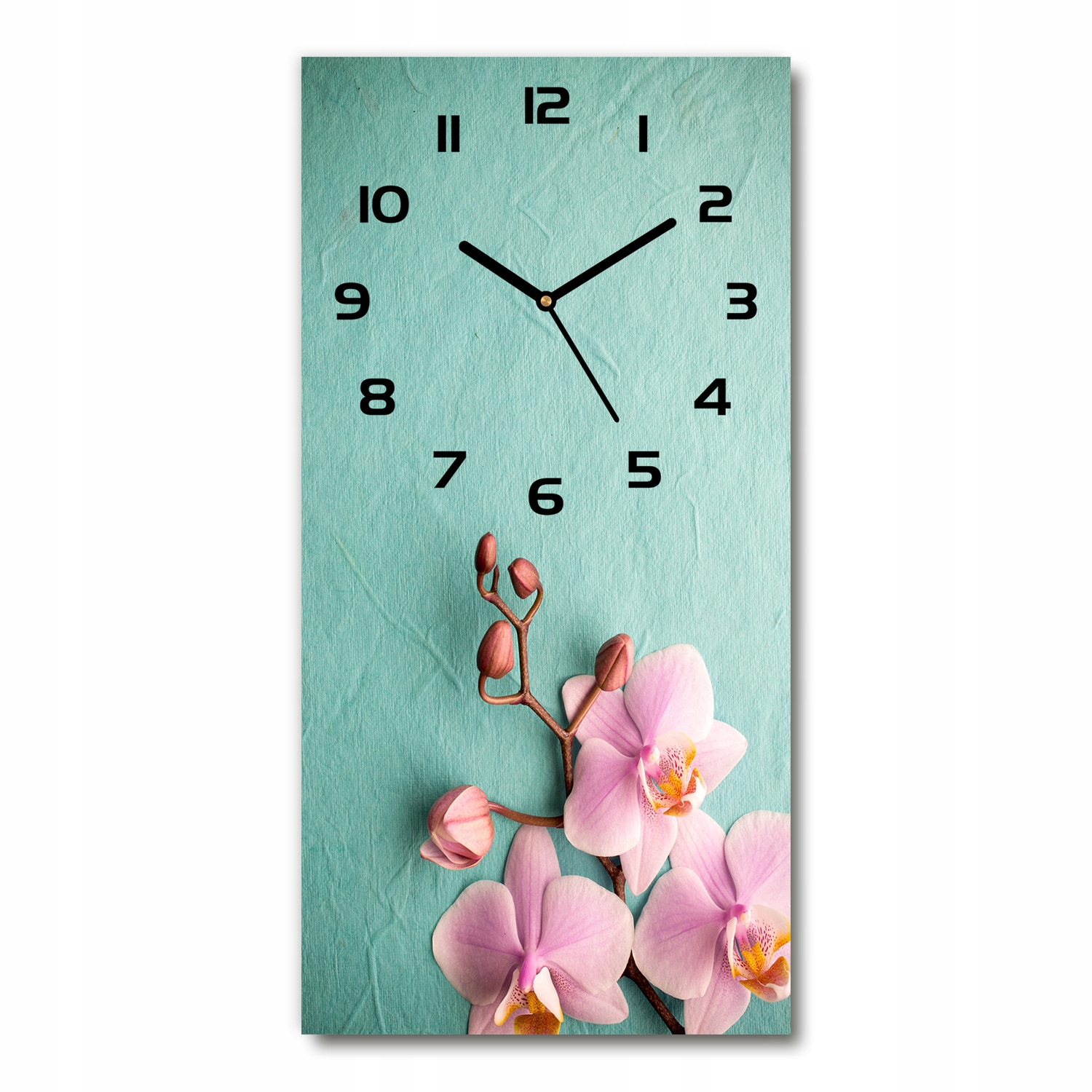 

Zegar ścienny cichy Różowa orchidea 30x60 pionowy