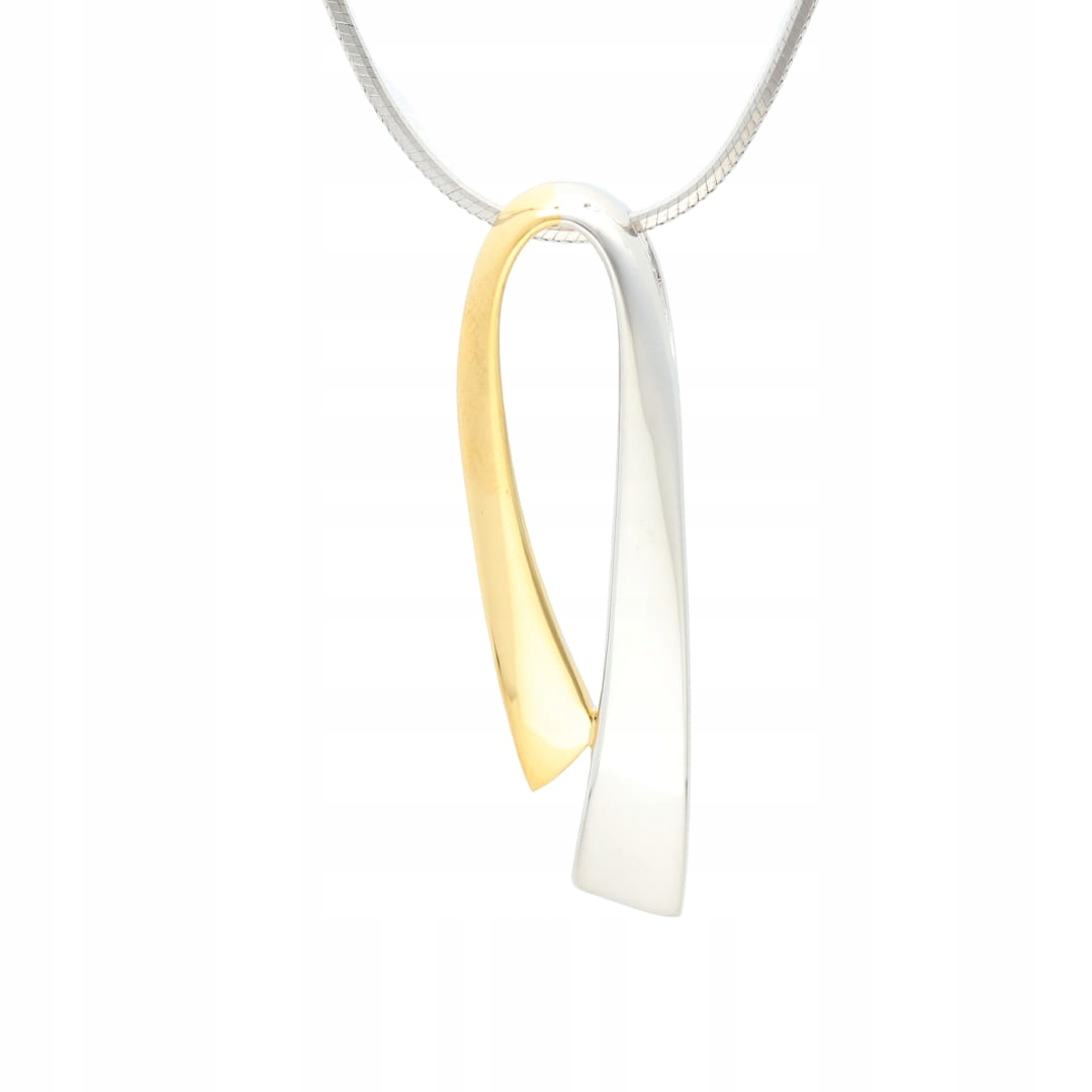 Hladký přívěsek z pozlaceného stříbro