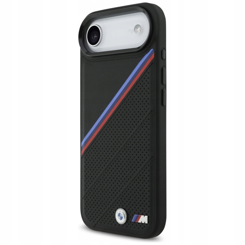 Etui Bmw M Tricolor Metal Logo MagSafe do iPhone 17 Air czarne Bmw