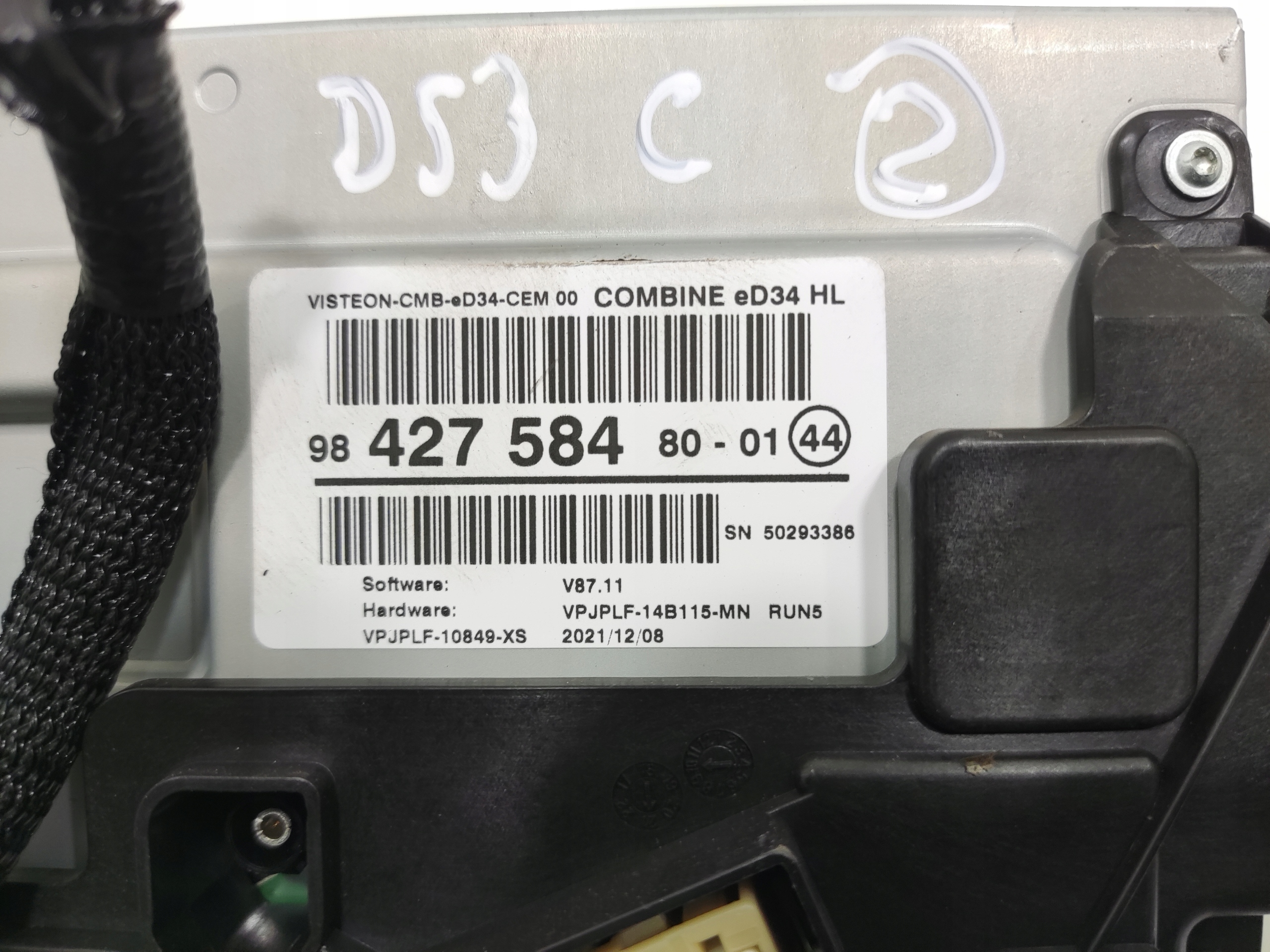 dials display CITROEN DS3 DS 3 CROSSBACK 9842758480 2019-2022