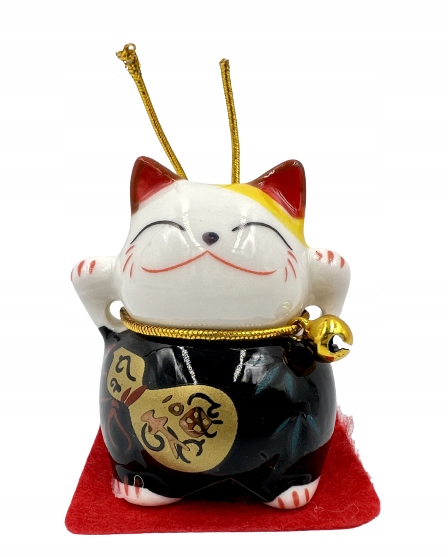 

Kotek szczęścia, Maneki Neko, ceramika, 4 cm