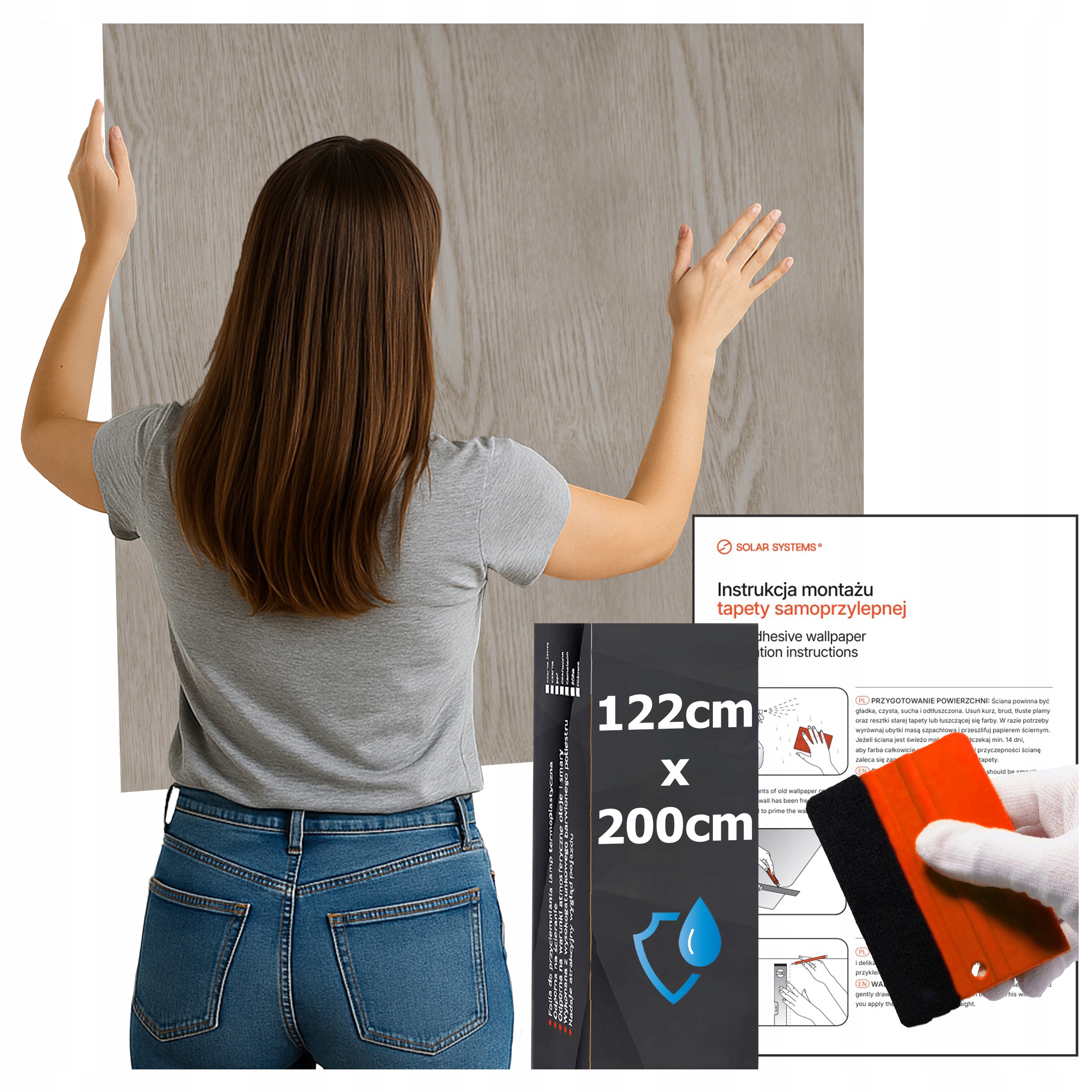 Tapeta Samolepicí Voděodolná Do Kuchyně Na Zeď Nábytek Světlý Dub