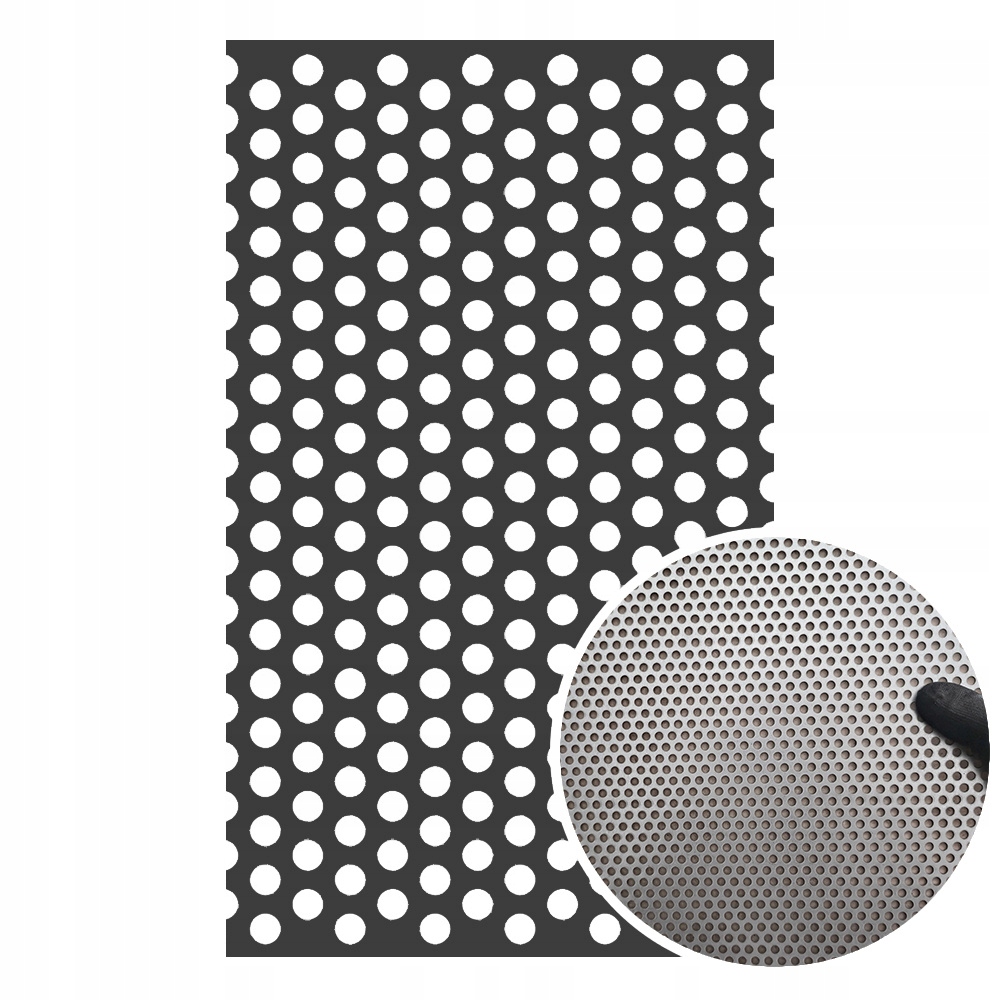 BLACHA PERFOROWANA 1000 x 500 SITO STAL SUROWA Gr. 2 mm Rv 5-8 KOŁA 5 mm