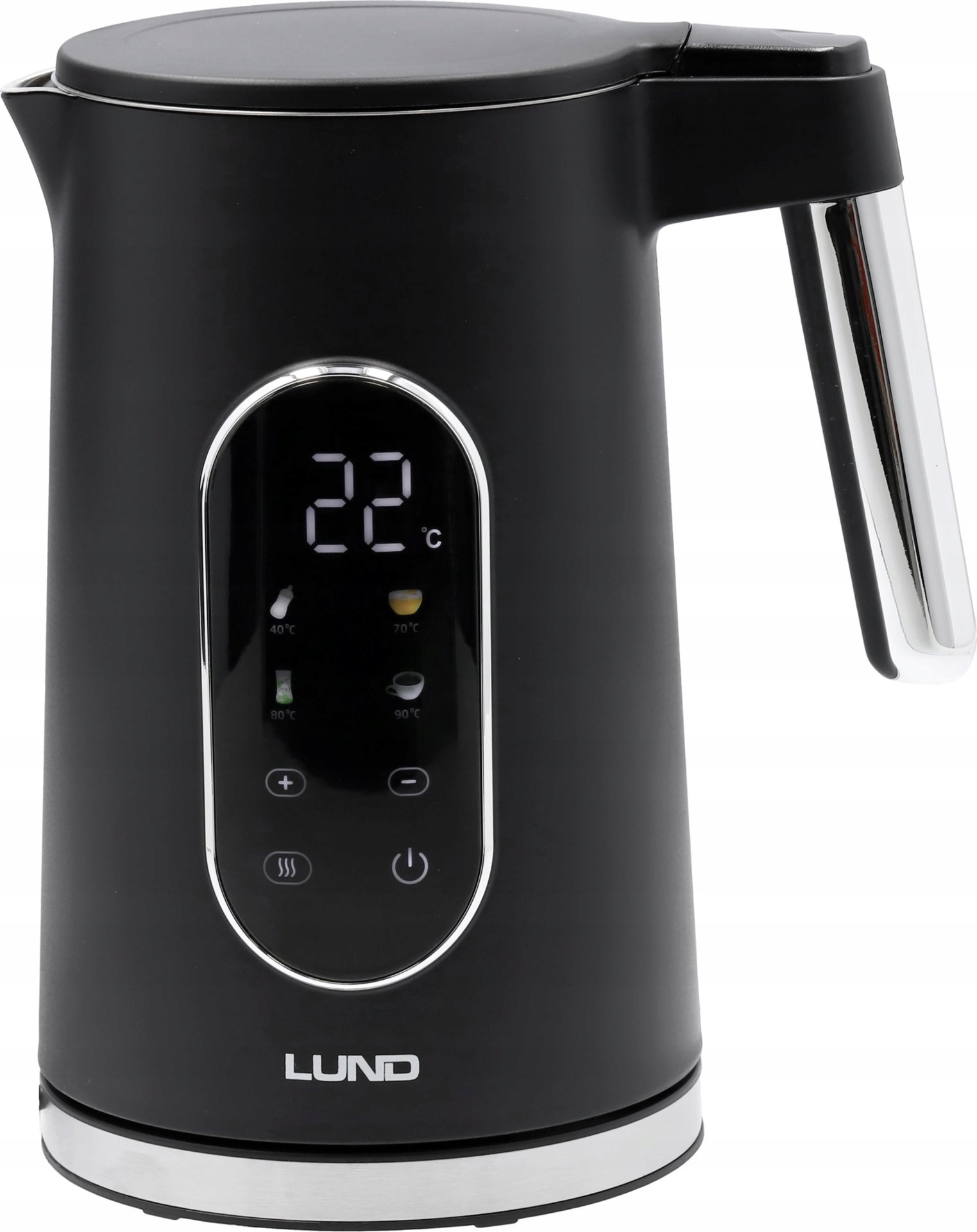 Lund Elektrická Konvice 1,7 L, Regulace Teploty, Černá