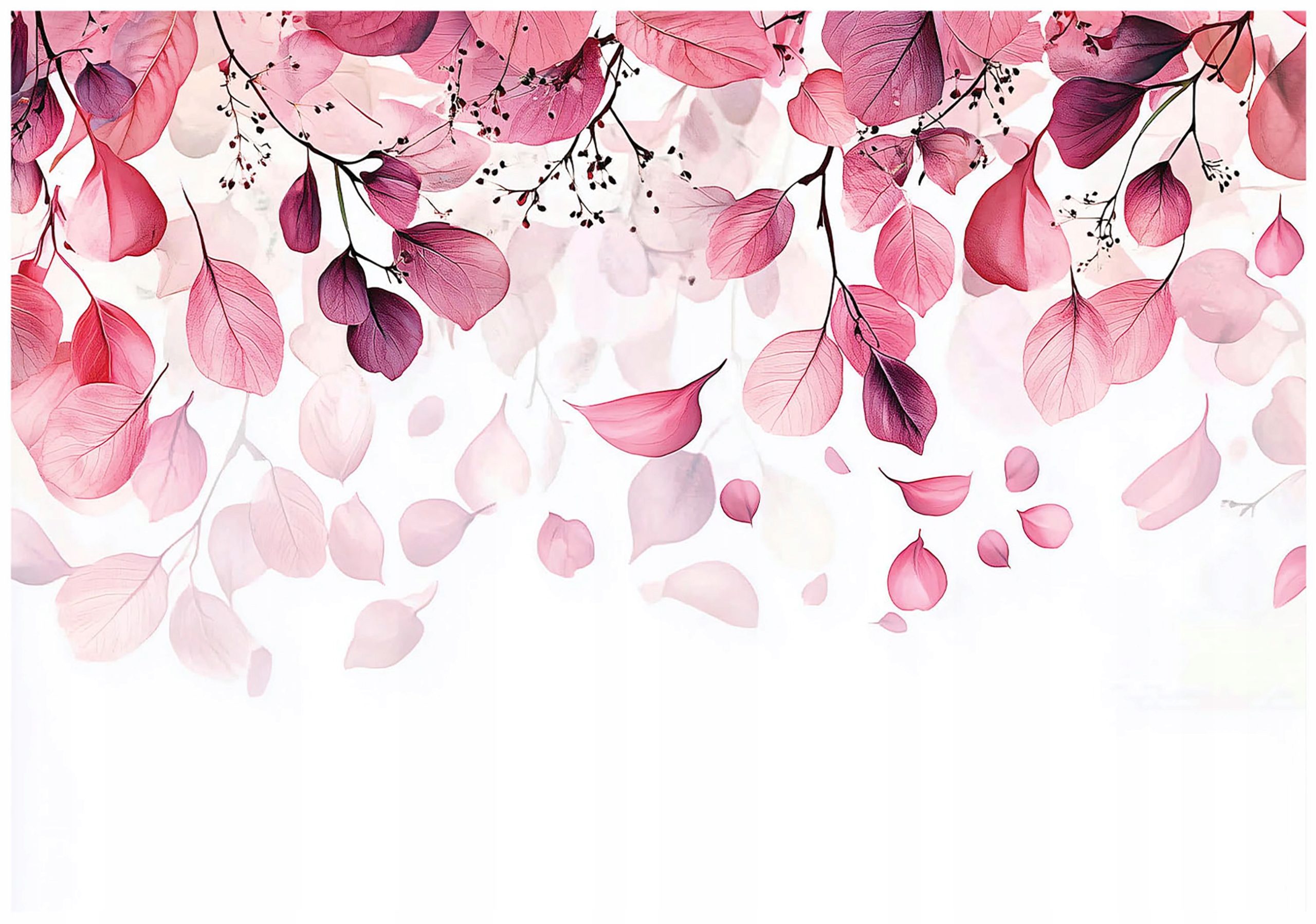 Fototapeta Růžové Závěsné Listy Ložnice Obývací Pokoj Tapeta Flizelina 150x105