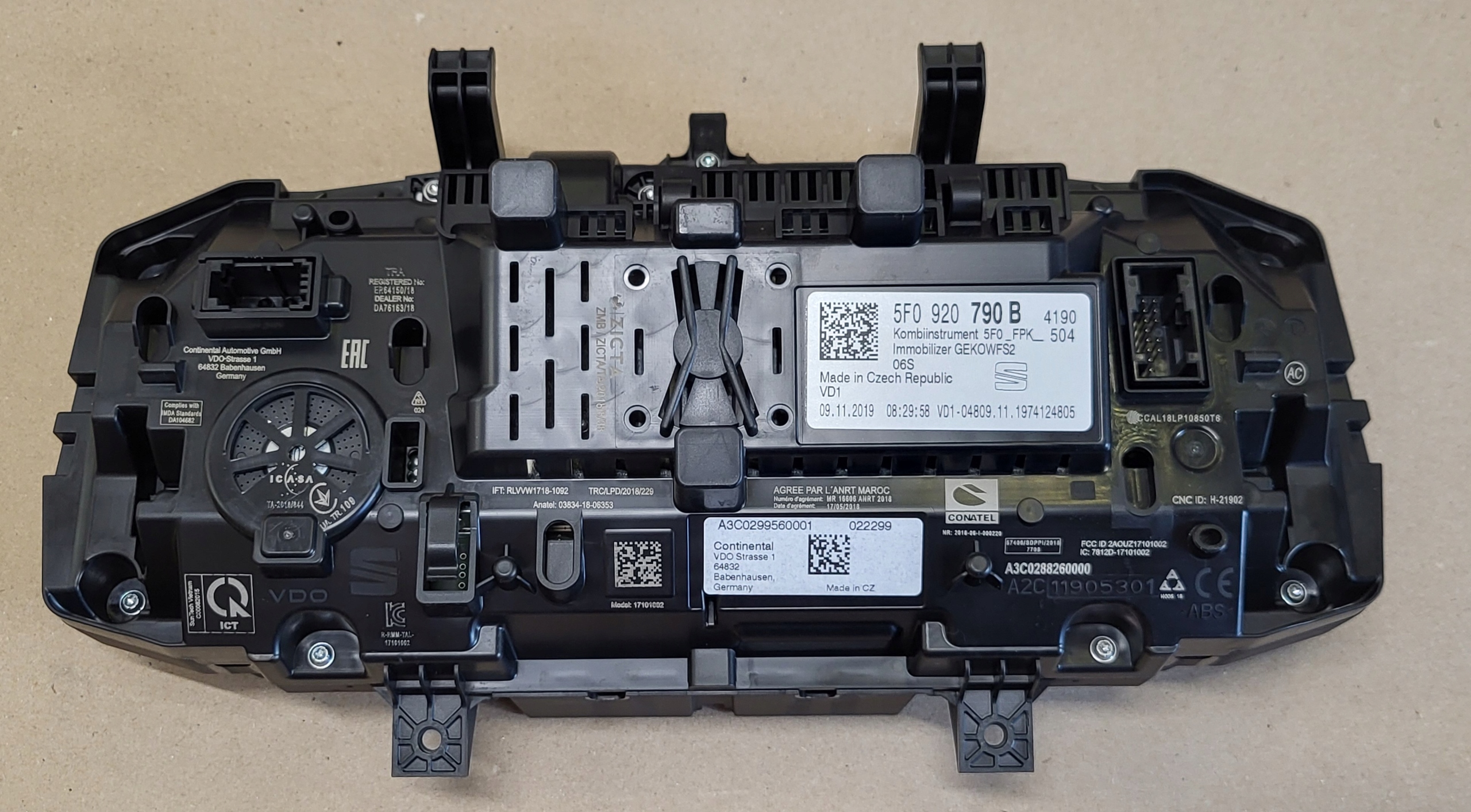 dials clock SEAT ATECA 2.0 TFSI OE EUROPA VIRTUAL COCPIT 115 tys. km.