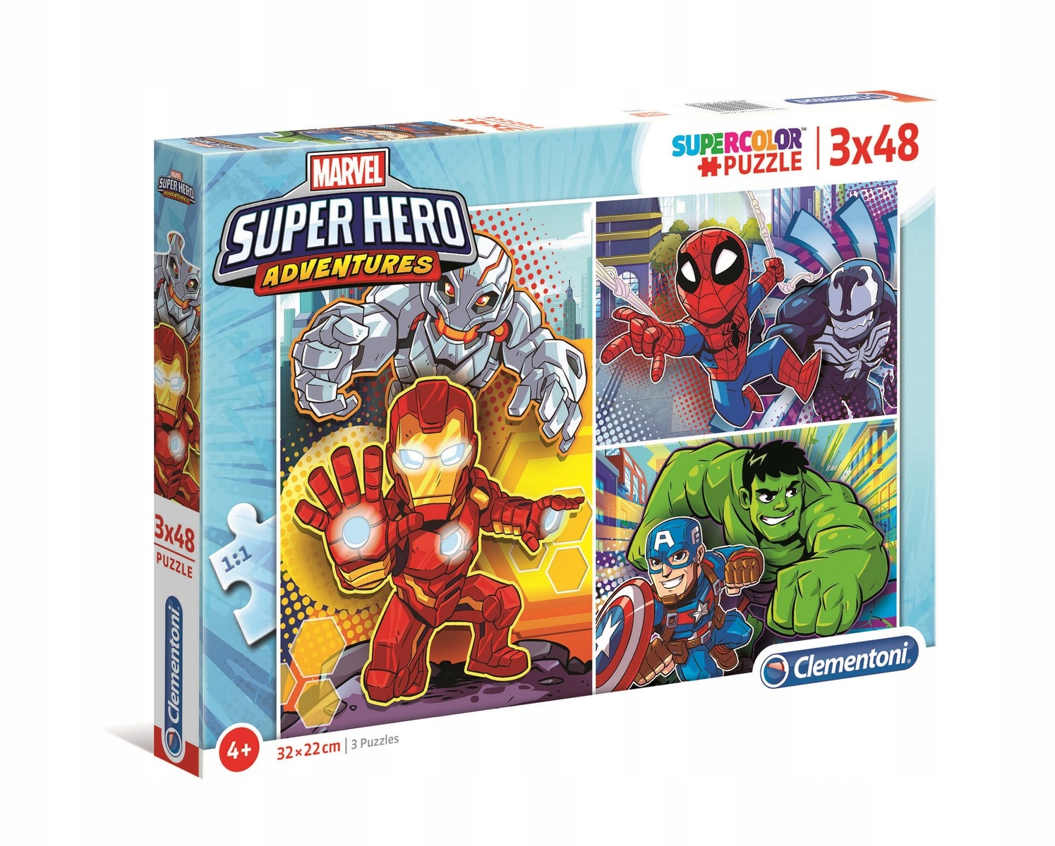 

Puzzle Clementoni Super Color Super Hero 3x48 el.