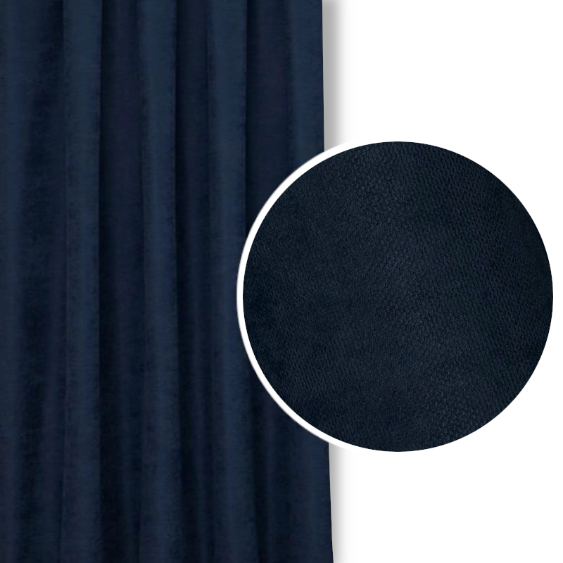 ZASŁONY EFE 150x310 GRANATOWY TAŚMA Na Wymiar