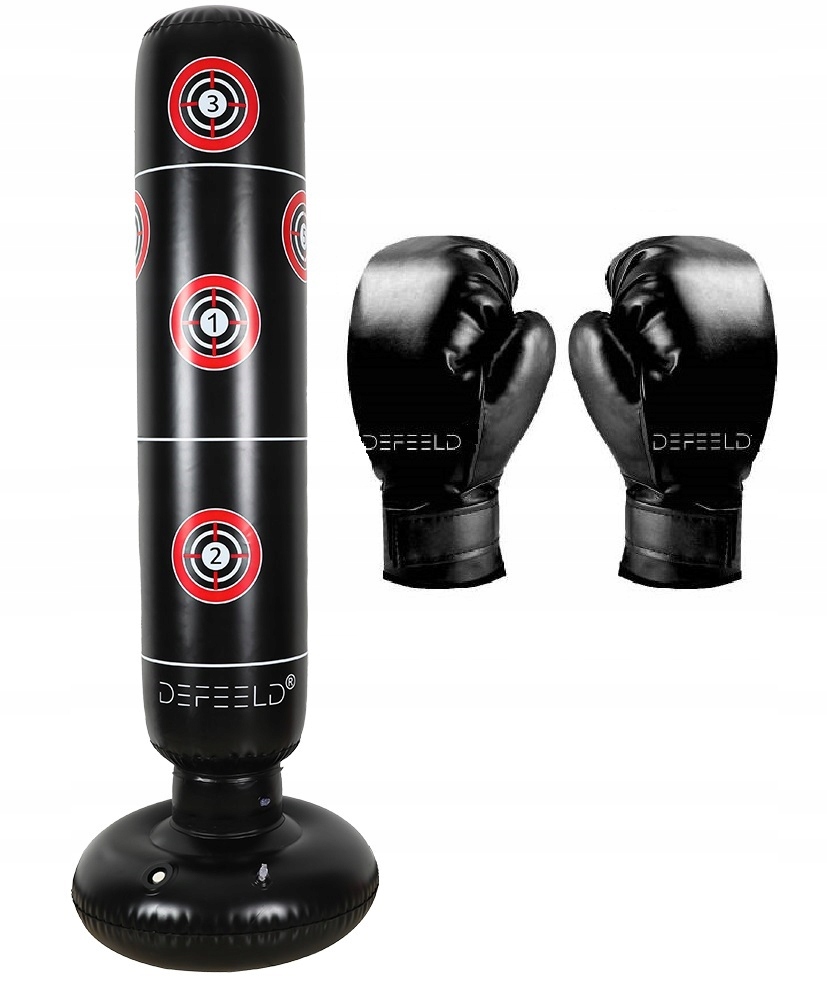 Worek Treningowy Zestaw Bokserski Dla Dzieci Rekawice Bokserskie - DEFEELD