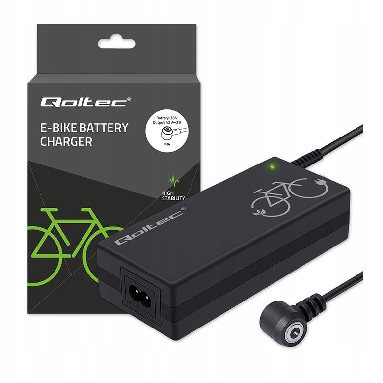 Ładowarka Qoltec do roweru elektrycznego 36V | 42V | 2A | Mi4 Magnetic TIP