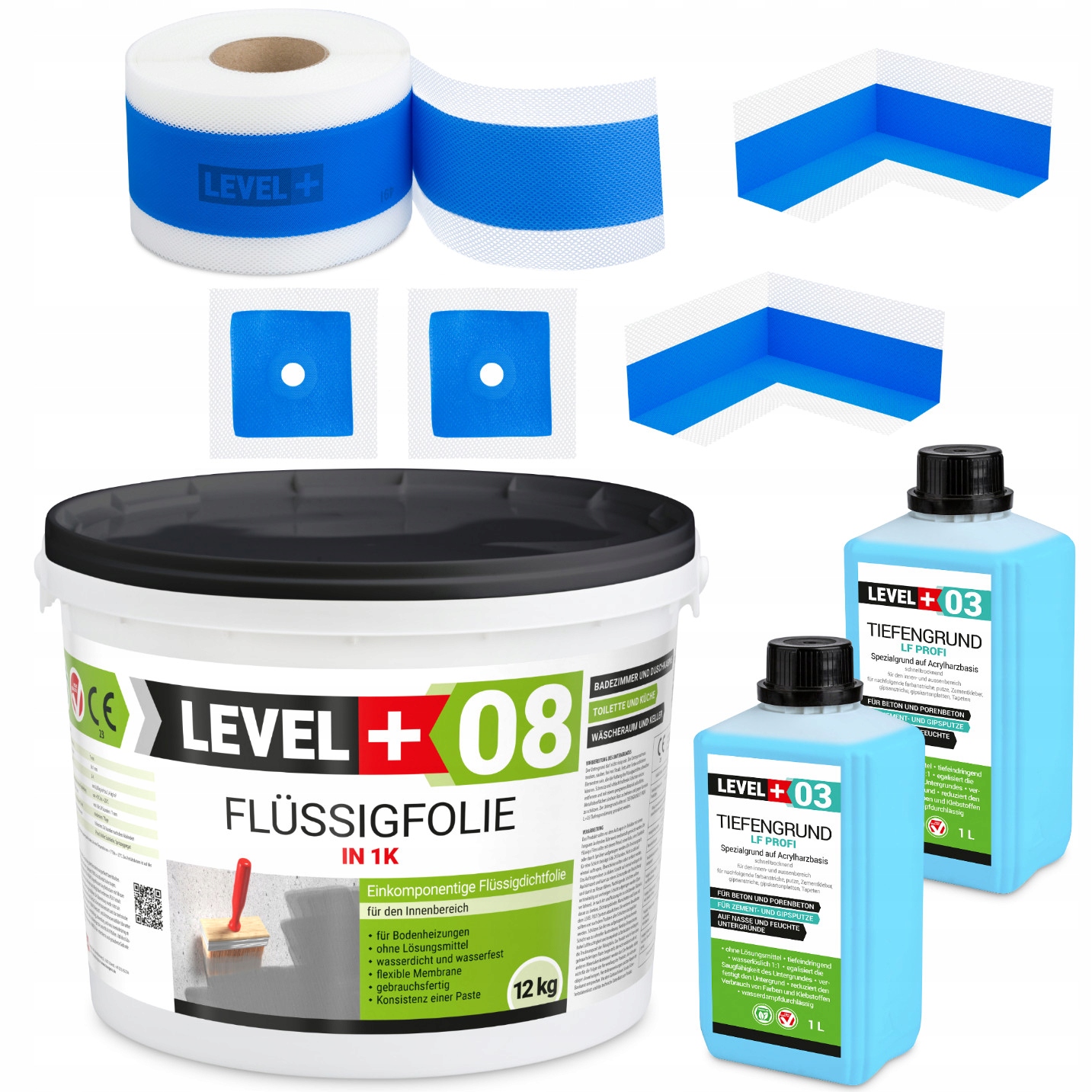 Hydroizolace Fólie 12 kg Páska 20 m Zem 2 l